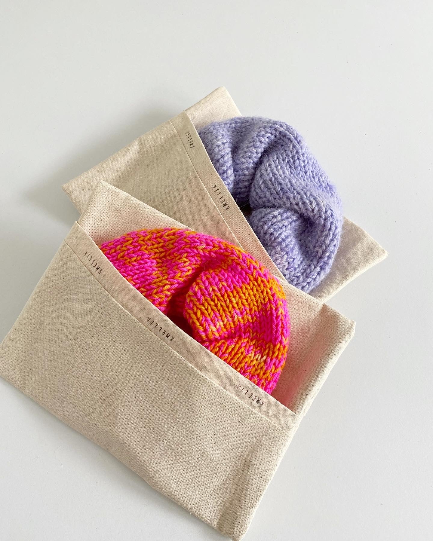 KMELLIA Hand Dyed Oversized Knitted Wool Chouchou Scrunchie