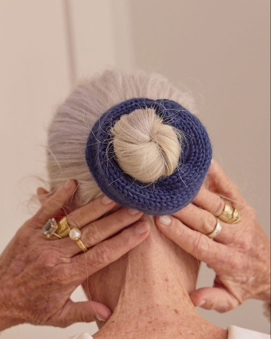 KMELLIA Hand Dyed Oversized Knitted Wool Chouchou Scrunchie